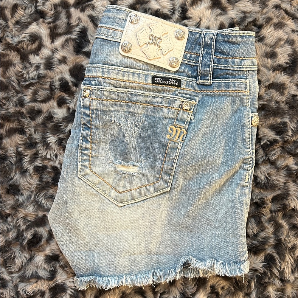 Miss Me Tag size 30 Light Blue Denim Shorts NWOT/never washed